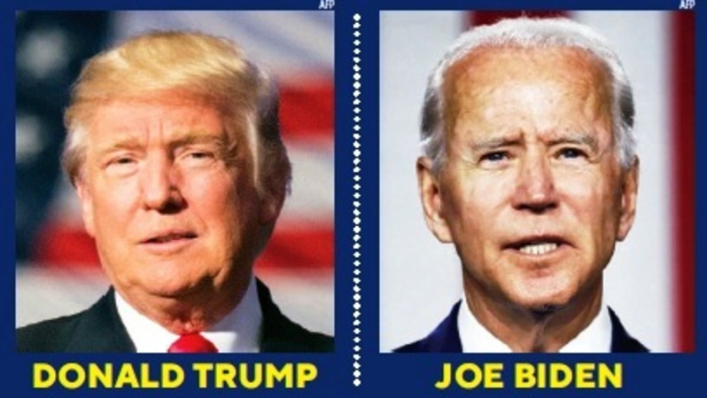 Donald Trump dan Joe Biden bertarung di Pilpres AS 2020. Foto: AFP