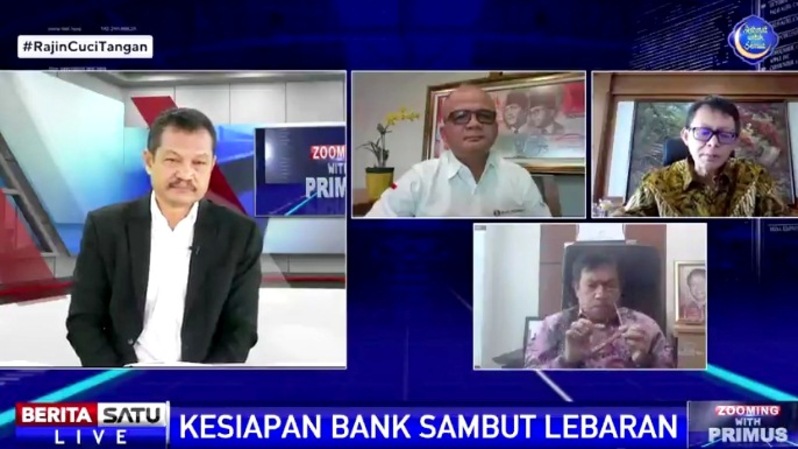 Zooming with Primus - Kesiapan Bank Sambut Lebaran, Live di BeritasatuTV, Kamis (6/5/2021). Sumber: BSTV 