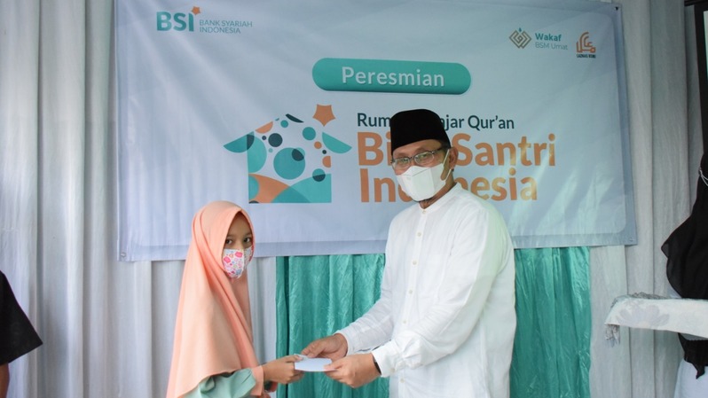 Yayasan Bangun Sejahtera Mitra Umat (BSMU) bersama Bank Syariah Indonesia (BSI) meresmikan Rumah Belajar Quran Bina Santri Indonesia di Cikupa, Tangerang, Banten. (ist)