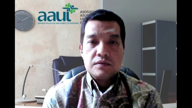 Direktur Eksekutif Asosiasi Asuransi Umum Indonesia (AAUI) Dody Dalimunthe paparan kinerja kuartal I-2021 industri asuransi umum secara virtual, Senin (31/5).  Foto: Investor Daily/Prisma Ardianto