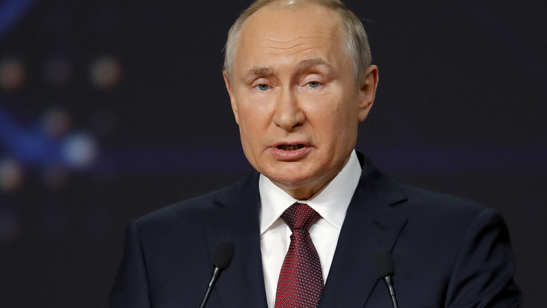 Presiden Rusia Vladimir Putin. ( Foto: DMITRY LOVETSKY / POOL / AFP  ) 
