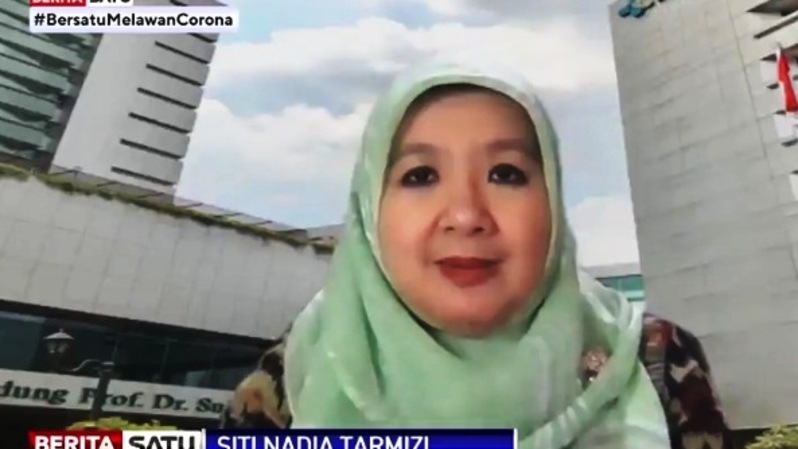 Juru Bicara Vaksinasi Covid-19 Kementerian Kesehatan (Kemkes), dr. Siti Nadia Tarmizi. Sumber: BSTV 