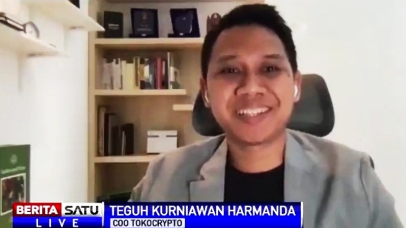 Teguh Kurniawan Harmanda, COO Tokocrypto dalam diskusi Zooming with Primus - Startup Masuk Bursa, Live di Beritasatu TV, Kamis (24/6/2021). Sumber: BSTV