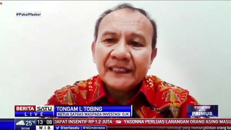 Ketua Satgas Waspada Investasi OJK Tongam L Tobing