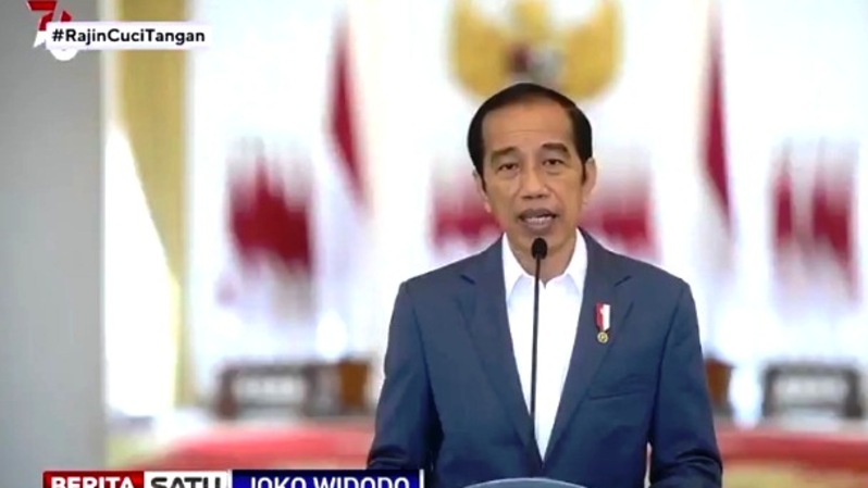 Presiden Joko Widodo berbicara kepada ASN secara daring, Selasa (27/7/2021). Sumber: BSTV