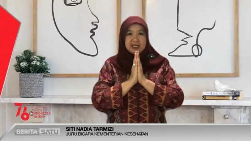 Juru Bicara Kementerian Kesehatan (Kemkes), dr. Siti Nadia Tarmizi. Sumber: BSTV 