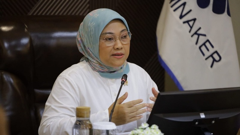 Menteri Ketenagakerjaan Ida Fauziyah. Foto : Humas Kementerian Ketenagakerjaan