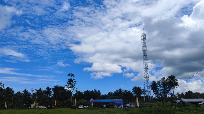 Jaringan telekomunikasi Indosat Ooredoo di Banggai, Sulawesi Tengah. (IST)