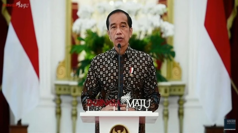 Presiden Joko Widodo  saat  Acara Opening Ceremony Trade Expo Indonesia (TEI) Tahun 2021, Kamis (21/10/2021). 