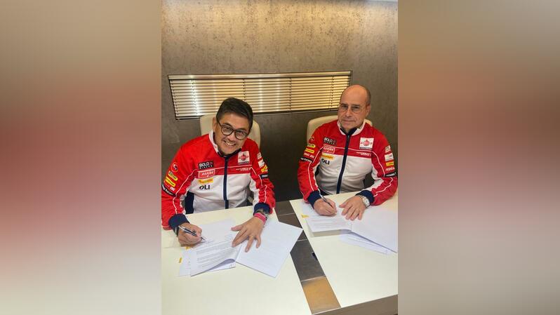 Penandatanganan sponsor Gresini Racing di MotoGP. (ist)