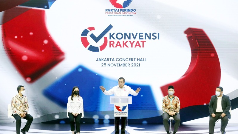 Ketua Umum DPP Partai Perindo Hary Tanoesoedibjo meresmikan Konvensi Rakyat Perindo. (ist)