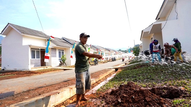 Pembangunan rumah tapak untuk Program Sejuta Rumah. Foto: Kementerian PUPR