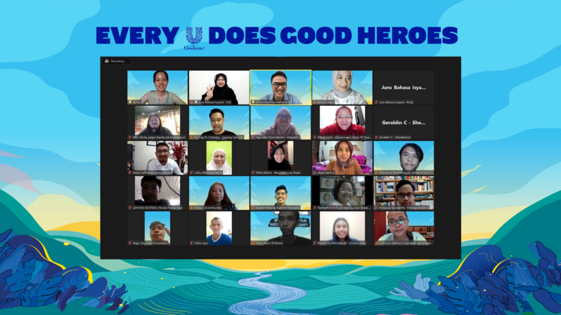 Webinar PT Unilever Indonesia Tbk bertajuk Every U Does Good Heroes secara virtual