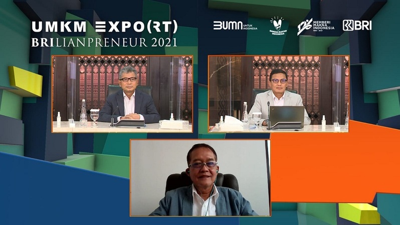 Press conference UMKM EXPO(RT) BRILIANPRENEUR 2021  yang dilakukan secara virtual pada Rabu (1/12),  