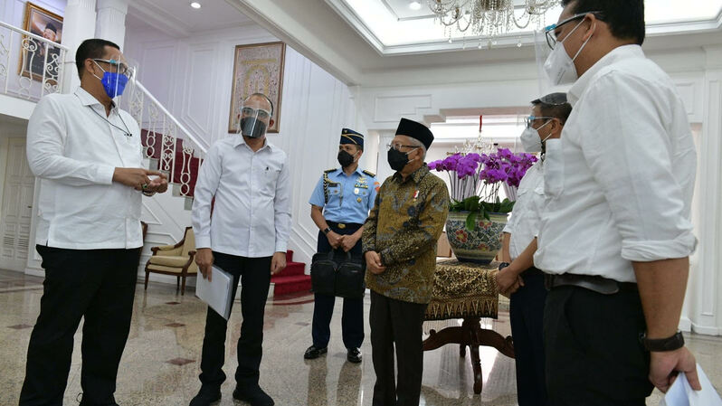 Wakil Presiden Maruf Amin saat menerima Dewan Pengurus Pusat (DPP) Ikatan Sarjana Kelautan Indonesia (ISKINDO).
