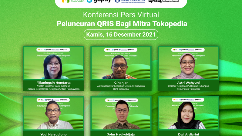 Acara pengumuman Tokopedia dan GoPay Implementasikan QRIS di Warung Mitra Tokopedia. (IST)
