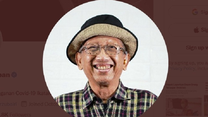 Ketua Satuan Tugas Covid-19 Ikatan Dokter Indonesia (IDI) Prof Zubairi Djoerban. Foto: twitter