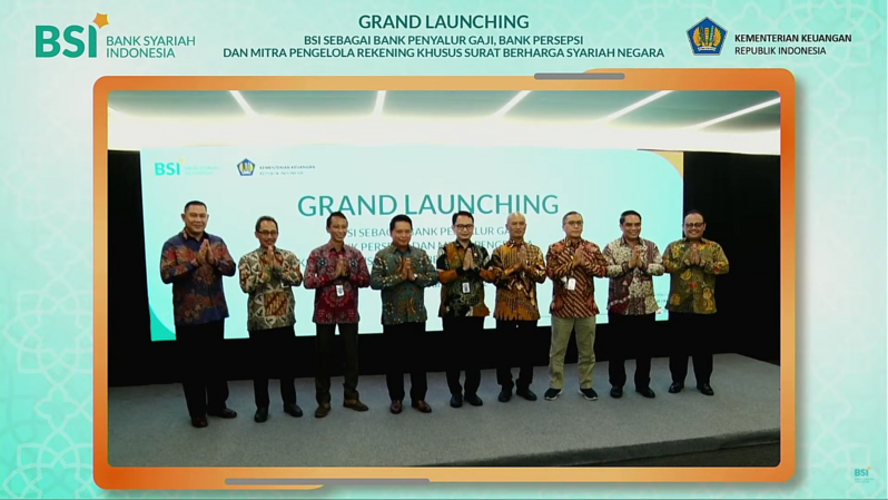 Grand launching kerja sama PT Bank Syariah Indonesia Tbk (BSI) dan Kementerian Keuangan RI di Jakarta, Selasa (11/1/2022). Foto: Investor Daily/Nida Sahara