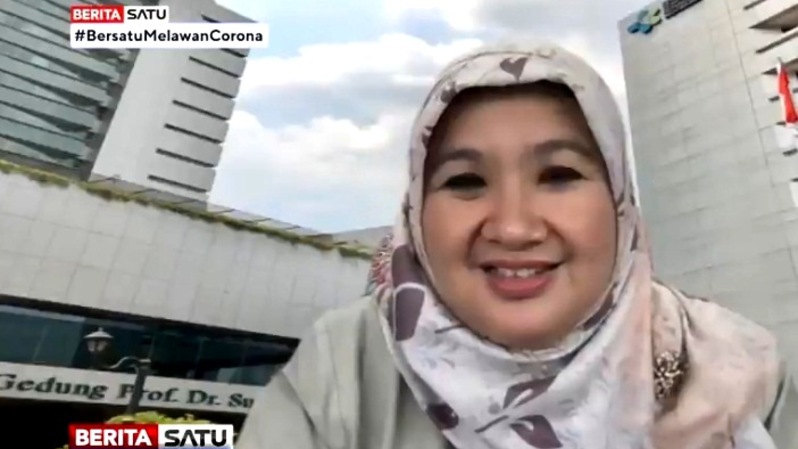 Juru Bicara Vaksinasi Covid-19 Kemenkes Siti Nadia Tarmizi. Sumber: BSTV 