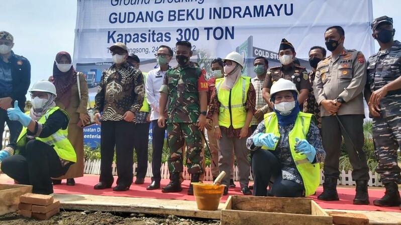 Peletakan Batu Pertama Gudang Beku Berkapasitas 300 ton di Indramayu