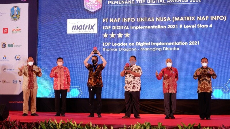 Penghargaan TOP Digital Award 2021 diraih oleh Matrix NAP Info (Foto: Dok. PR)