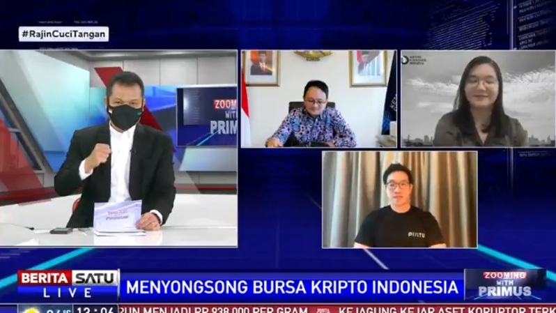 Zooming with Primus - Menyongsong Bursa Kripto Indonesia, Live di Beritasatu TV, Kamis (27/1/2022). Sumber: BSTV 
