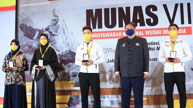 Musyawarah Nasipnal (Munas) VII Wushu Indonesia di Hotel JR Luwansa Jakarta, Jumat (28/1/2022). 