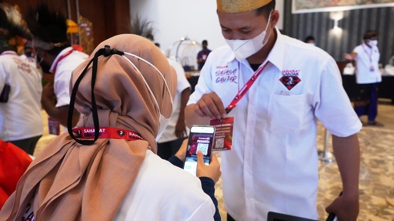 Aplikasi itu diluncurkan dalam rapat kerja nasional (Rakesnas) I Sahabat Ganjar di Denpasar, Bali, Sabtu (29/1/2022).