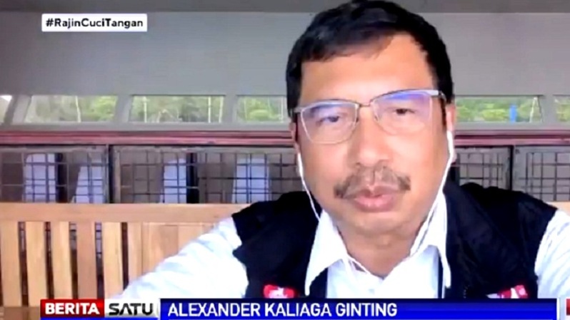 Ketua Bidang Dukungan Kesehatan Satgas Penanganan Covid 19, Alexander Kaliaga Ginting. Sumber: BSTV