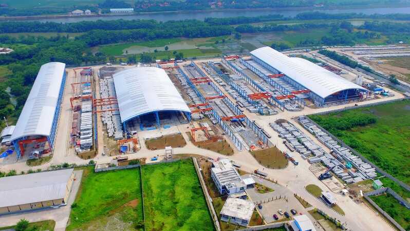 Salah satu pabrik PT Waskita Beton Precast Tbk. Foto: Perseroan
