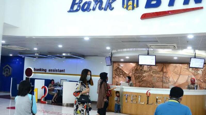 Kantor bank BTN yang memberikan pelayanan kepada konsumen dalam pembelian KPR rumah subsidi. Foto (istimewa)