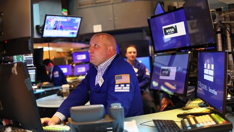 Ilustrasi bursa saham di New York, AS. (FOTO: AFP)