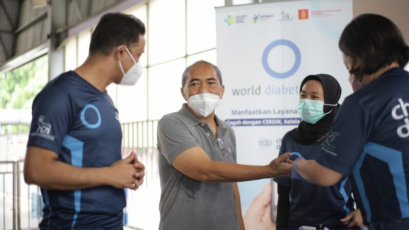 Salah satu kegiatan kampanye kesehatan Novo Nordisk Indonesia,  perusahaan perawatan kesehatan  yang  berkantor pusat di Denmark. 