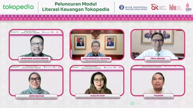 Tokopedia Bersama BI dan OJK Luncurkan Modul Literasi Keuangan untuk UMKM Indonesia. (IST)