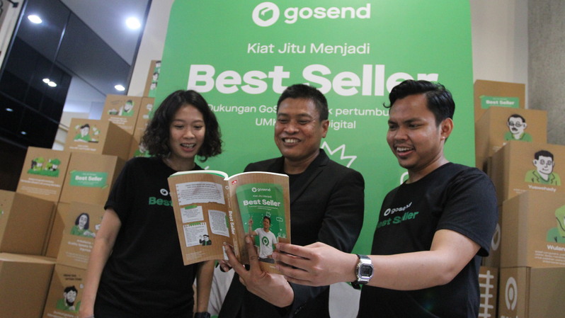 Peluncuran buku Kiat Jitu Menjadi Best Seller: Dukungan GoSend untuk Pertumbuhan UMKM di Era  Digital. (IST)