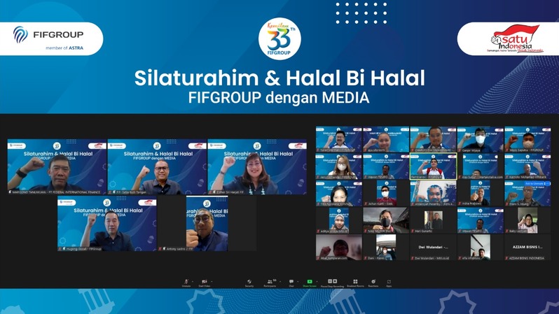 Silaturahmi dan halalbihalal PT Federal International Finance (FIF) dengan media yang dilakukan secara virtual, Rabu (25/5/2022). 