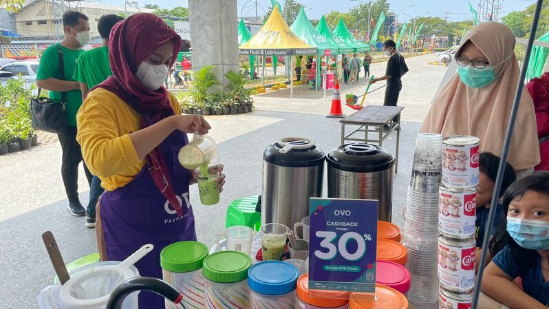 Gelaran Pasar Rakyat Grab|OVO Bersama Mitra10 di Kota Semarang. (IST) 