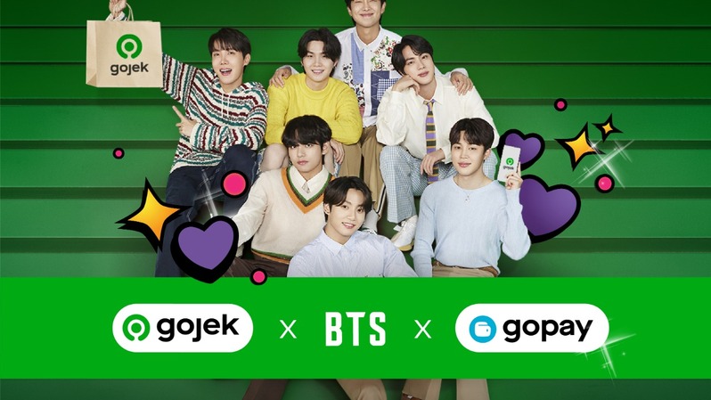 Gojek berkolaborasi dengan K-Pop BTS untuk memanjakan pelanggan. (IST) 