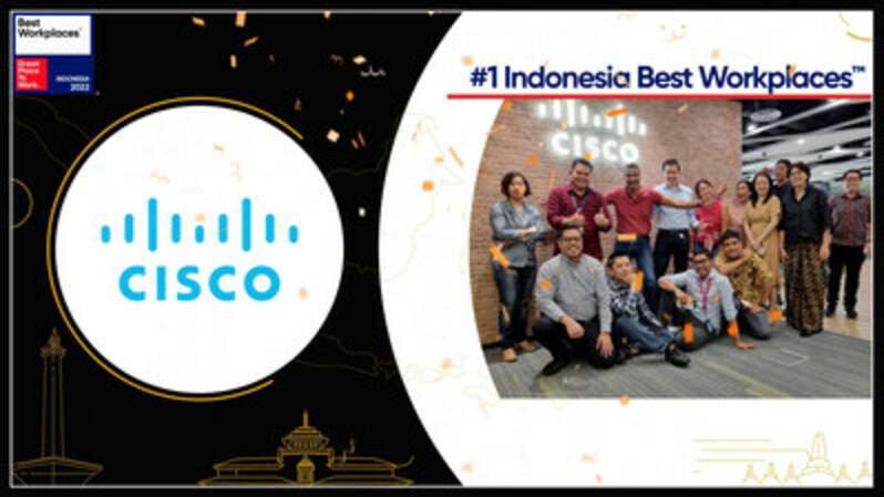 Cisco Indonesia menduduki peringkat pertama dalam Best Workplaces Indonesia tahun 2022