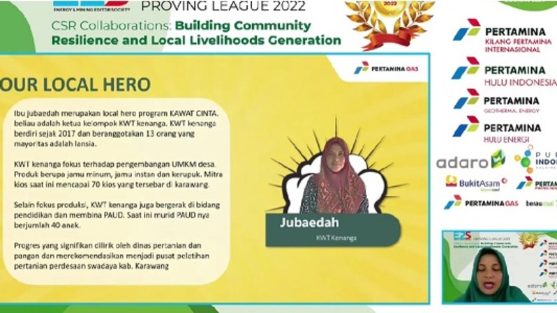 Jubaedah, atau yang akrab disapa Mak Edah, salah satu penggerak Program Kawat Cinta yang dibina PT Pertagas Operation West Java Area (OWJA)