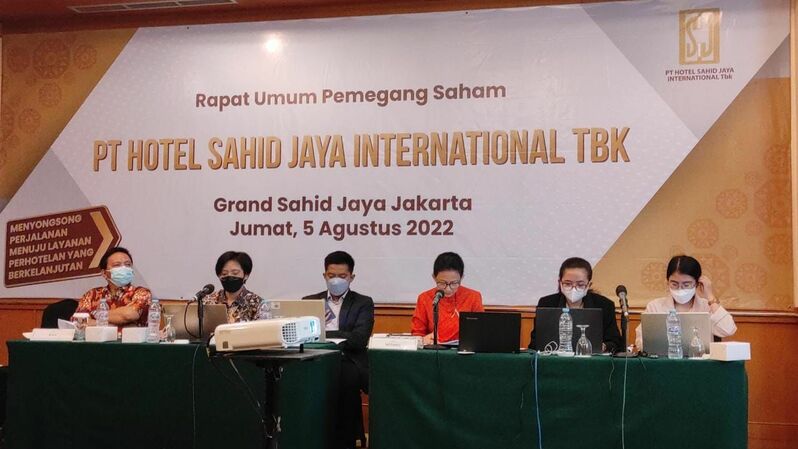 RUPS PT Hotel Sahid Jaya International Tbk (SHID), di Jakarta, Jumat (5/8/2022). 
