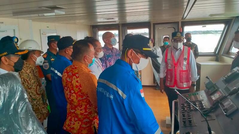 BKI selalu hadir mendampingi menteri perhubungan melakukan peninjauan pembangunan kapal, salah satunya saat pembangunan kapal perintis 2.000 GT KM yang dibangun oleh galangan PT Steadfast Marine dengan sebutan Sabuk Nusantara 89 di Pontianak, Kalimantan Barat pada Selasa (9/8/2022). (Foto: Ist)