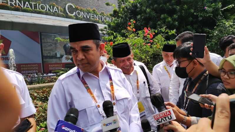 Sekjen Partai Gerindra, Ahmad Muzani di sela Rapimnas usai Rapimnas di Sentul, Kabupaten Bogor, Jumat, (12/8/2022) (b1/vento).