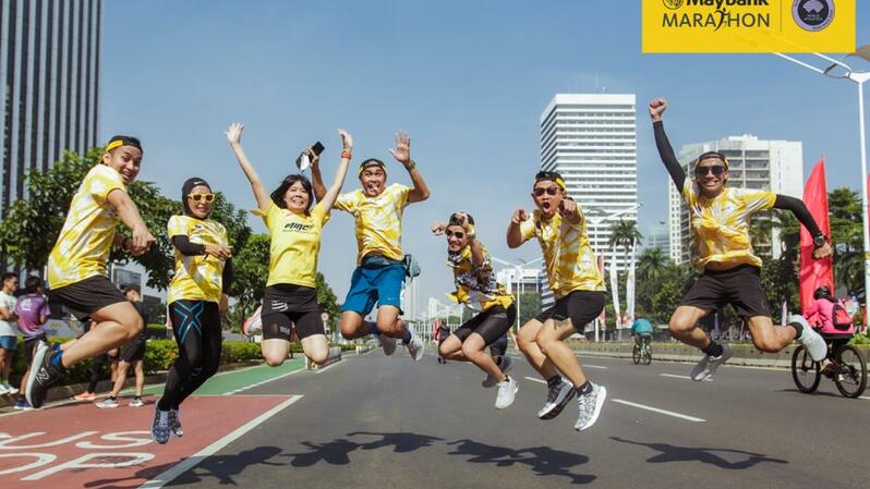 Road to Maybank Marathon di CFD Sudirman, Jakarta. (ist)