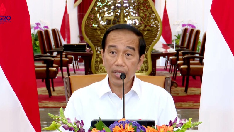Presiden Jokowi pada konferensi pers perihal Pengalihan Subsidi BBM, Sabtu 3 September 2022. (Foto: Setpres )