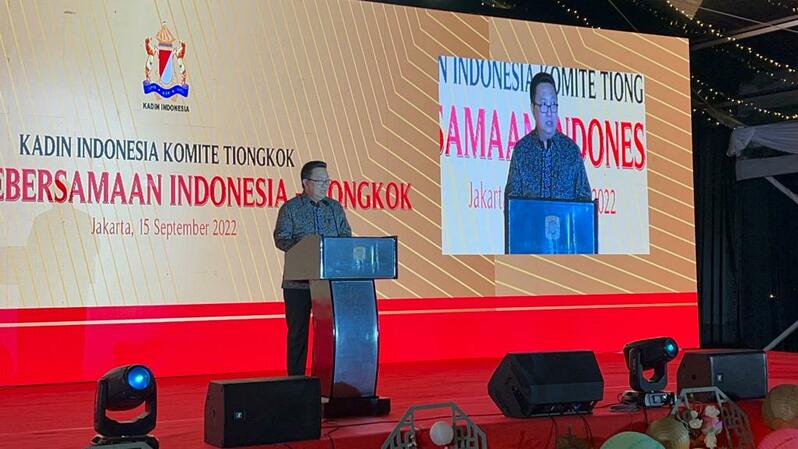 Ketua Kadin Indonesia Komite Tiongkok (KIKT) Garibaldi Thohir dalam acara 