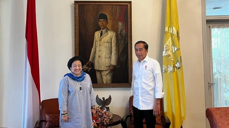 Ketua Umum PDIP Megawati Soekarnoputri bertemu Presiden Jokowi di Batutulis, Bogor, Jawa Barat, Sabtu, 8 Oktober 2022. (Foto: istimewa)