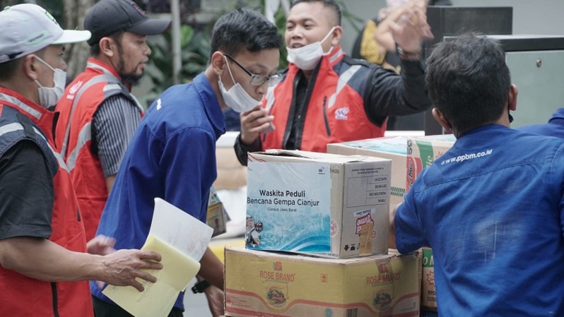 PT Waskita Karya (Persero) Tbk bergerak cepat untuk turut membantu korban bencana gempa berkekuatan M 5,6 
