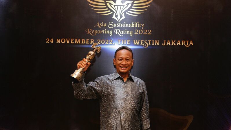 Pupuk Indonesia Grup berhasil meraih penghargaan Asia Sustainability Reporting Rating (ASRRAT) tahun 2022 yang diadakan oleh National Center for Sustainability Reporting (NCSR). (Foto: Dok. Pupuk Indonesia)