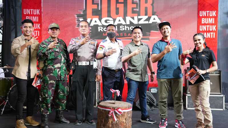 Grand opening flagstore terbaru Eiger  di Kota Makassar, berlokasi di Jl. Andi Djemma No.82, Kota Makassar, Sulawesi Selatan